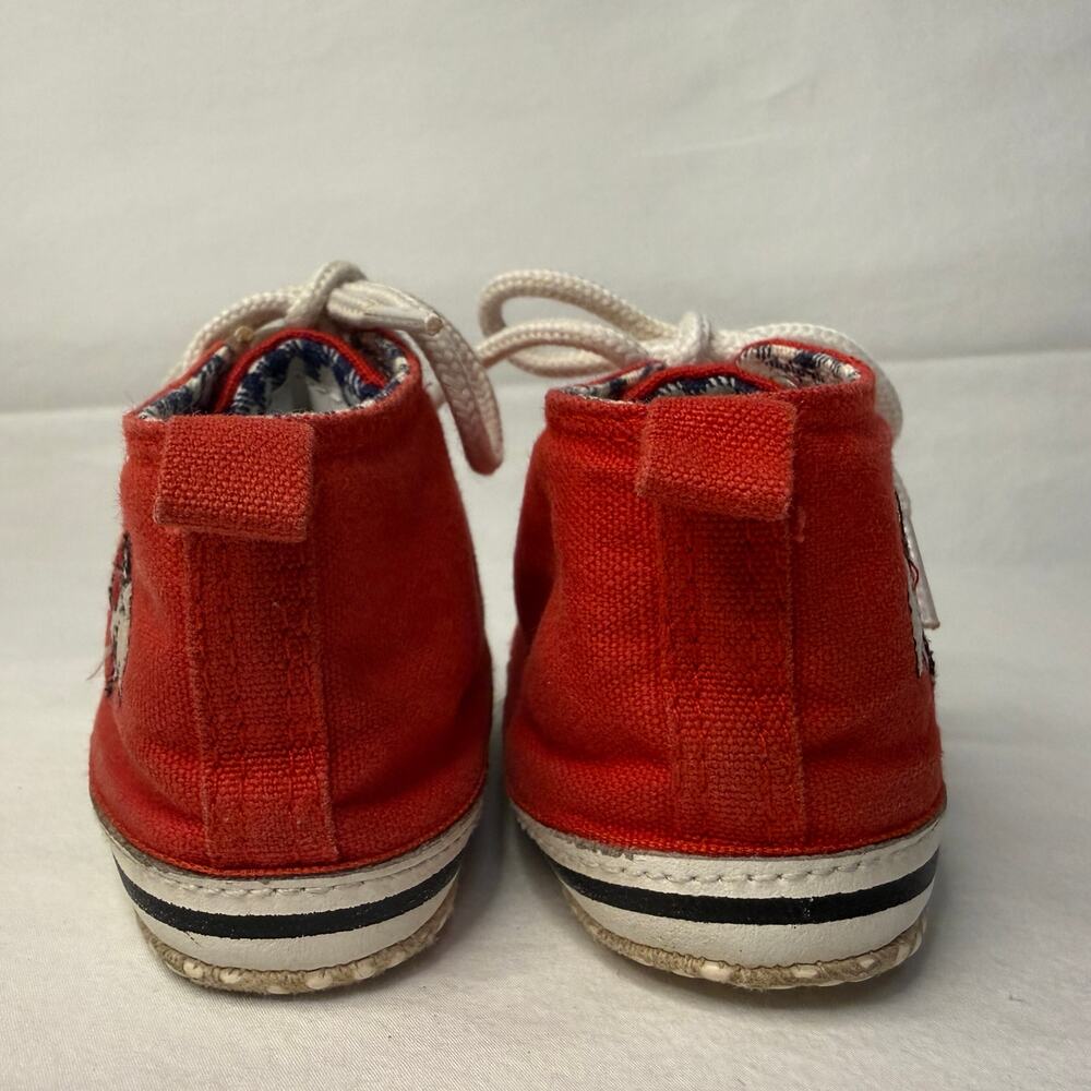 VTG Acme Baby Shoes Size 3 Sylvester Looney Tunes 80s 90s Red High Top Sneakers - Picture 9 of 13